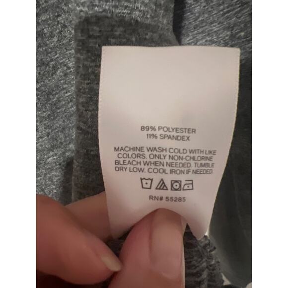 Express, Marled Gray Mock Turtleneck with Cutout Bodysuit, Size Medium, KB336 - Picture 4 of 4